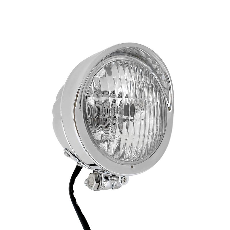 FATECIM 4.5" Motorcycle Headlight Aluminum Visor Bullet Chrome Head Light Lamp for Harley Sportster XL Dyna Softail Bobber - Image 3